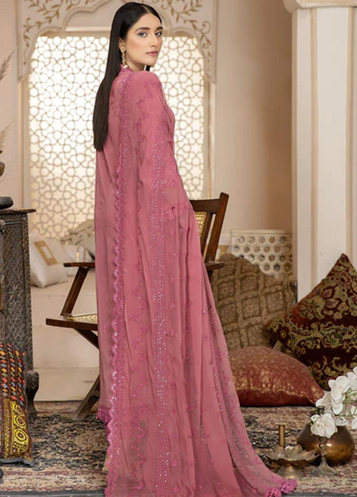 Fiesta By Safwa Embroidered Swiss Voile Suits Unstitched 3 Piece SW23F FEC-03 - Premium Collection