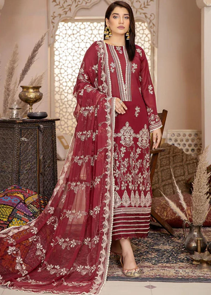 Fiesta By Safwa Embroidered Swiss Voile Suits Unstitched 3 Piece SW23F FEC-05 - Premium Collection
