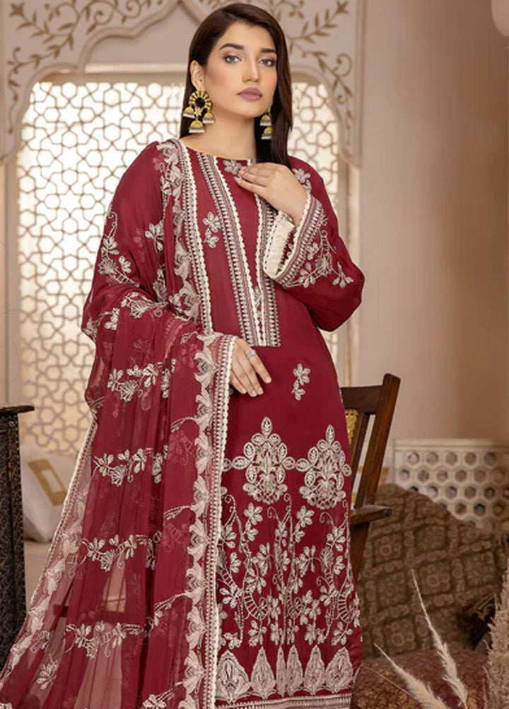 Fiesta By Safwa Embroidered Swiss Voile Suits Unstitched 3 Piece SW23F FEC-05 - Premium Collection