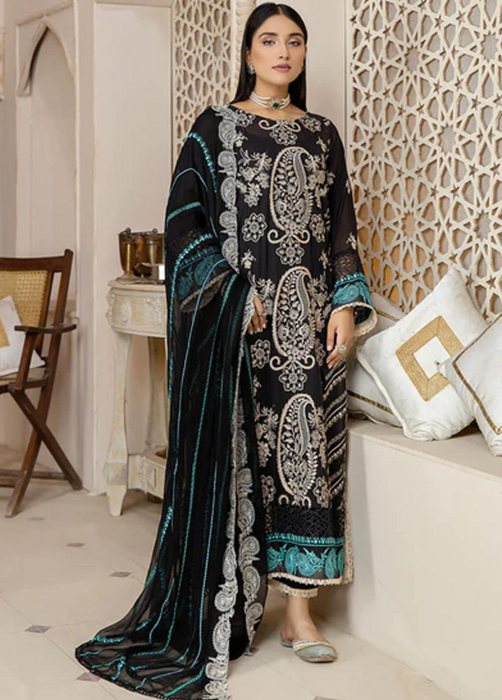 Fiesta By Safwa Embroidered Swiss Voile Suits Unstitched 3 Piece SW23F FEC-06 - Premium Collection