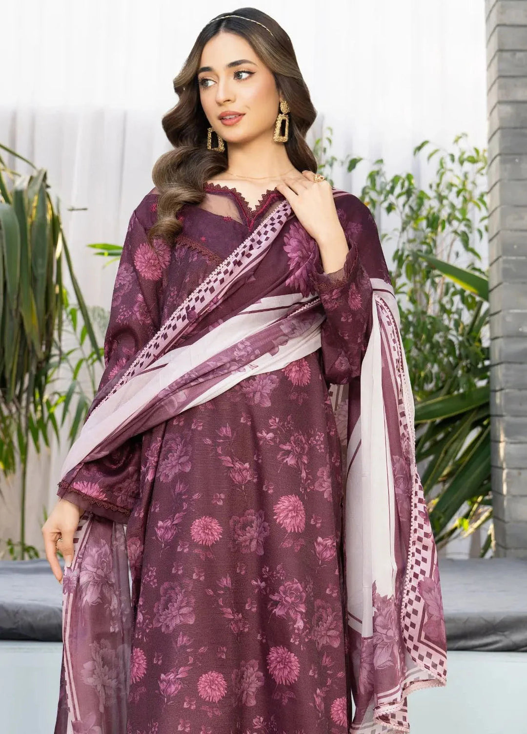 Fiona by Panache Apparel Pret Embroidered Cambric Lawn 3 Piece Suit Ciel