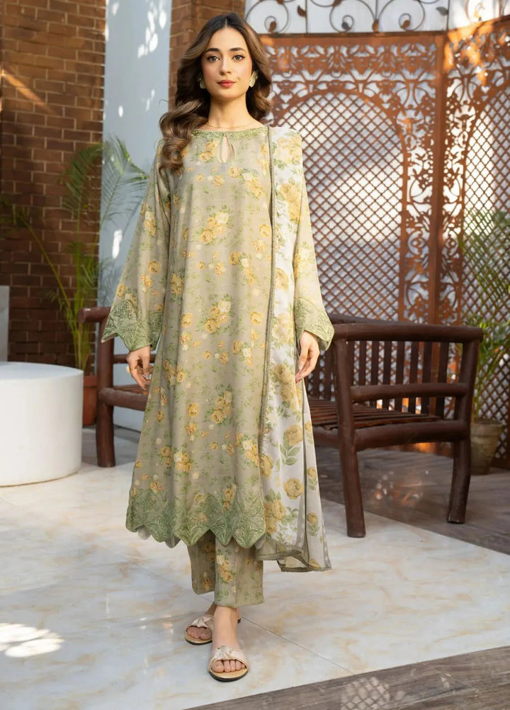 Fiona by Panache Apparel Pret Embroidered Cambric Lawn 3 Piece Suit Palm