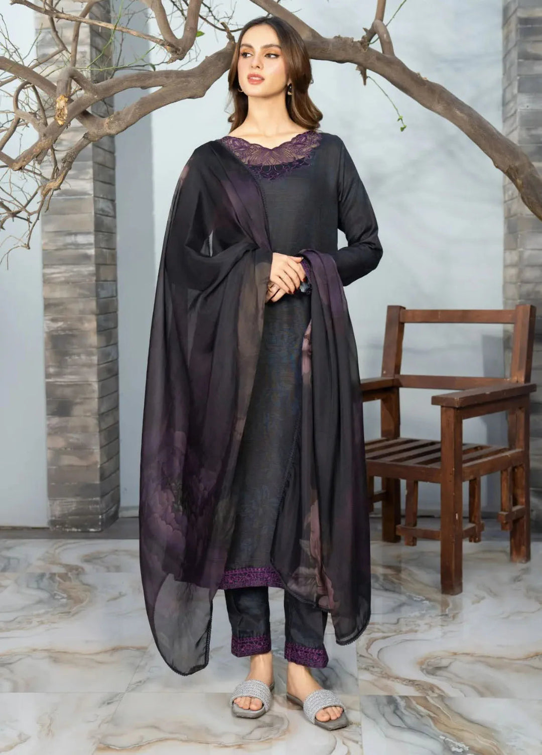 Fiona by Panache Apparel Pret Embroidered Cambric Lawn 3 Piece Suit Zephyr