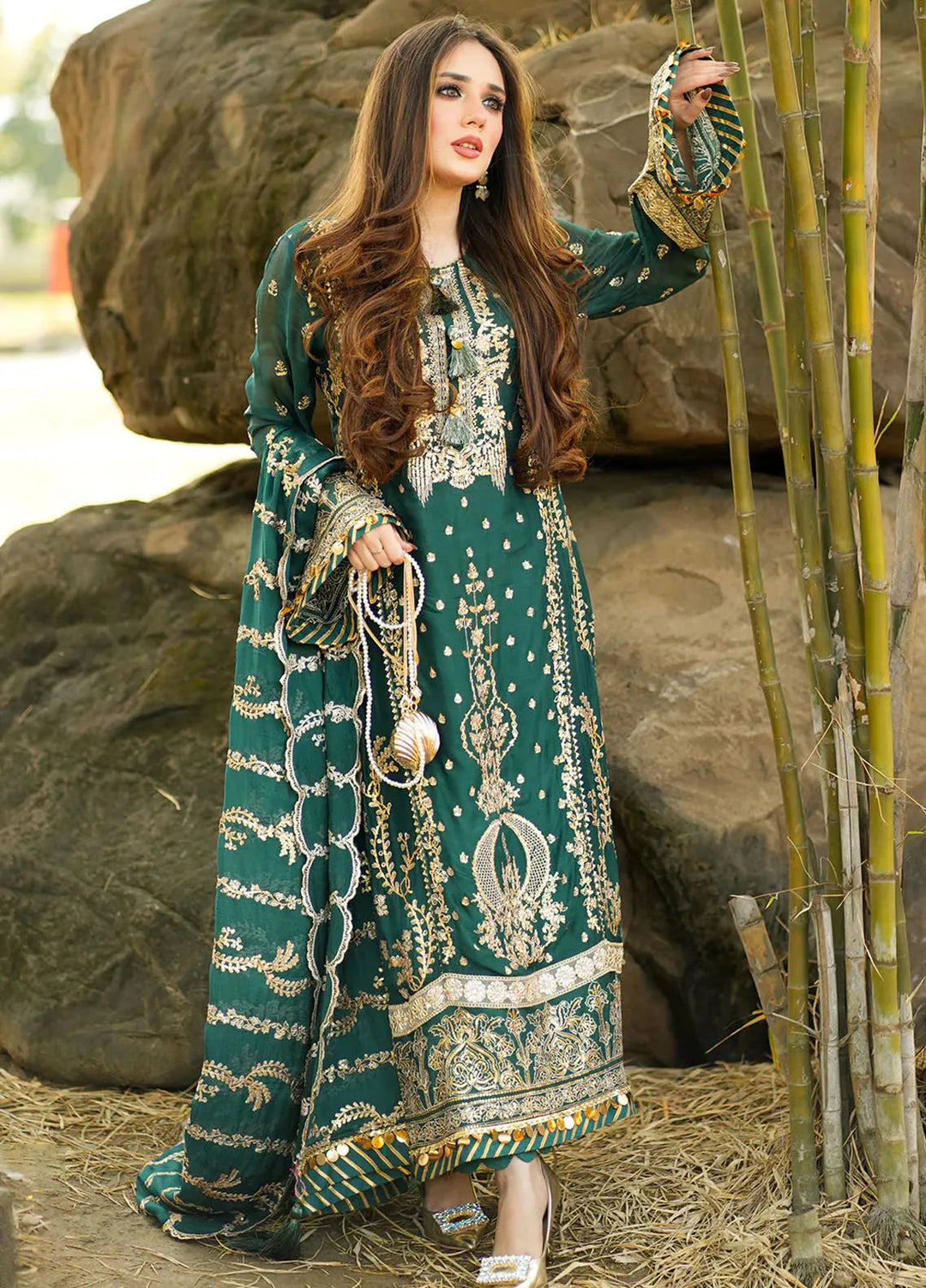 Fiona Embroidered Chiffon Suits Unstitched 4 Piece Empress - Formals Collection