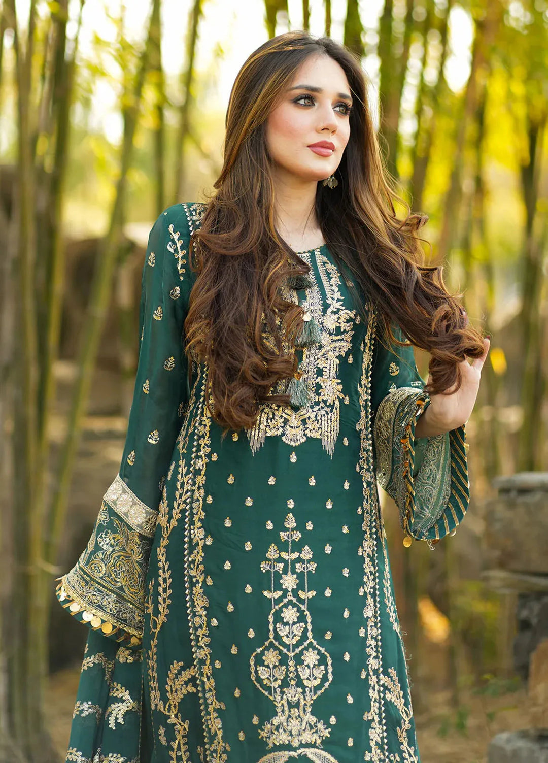 Fiona Embroidered Chiffon Suits Unstitched 4 Piece Empress - Formals Collection
