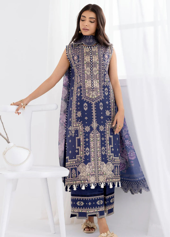 Fiona Embroidered Lawn Suits Unstitched 3 Piece Azura - Summer Collection