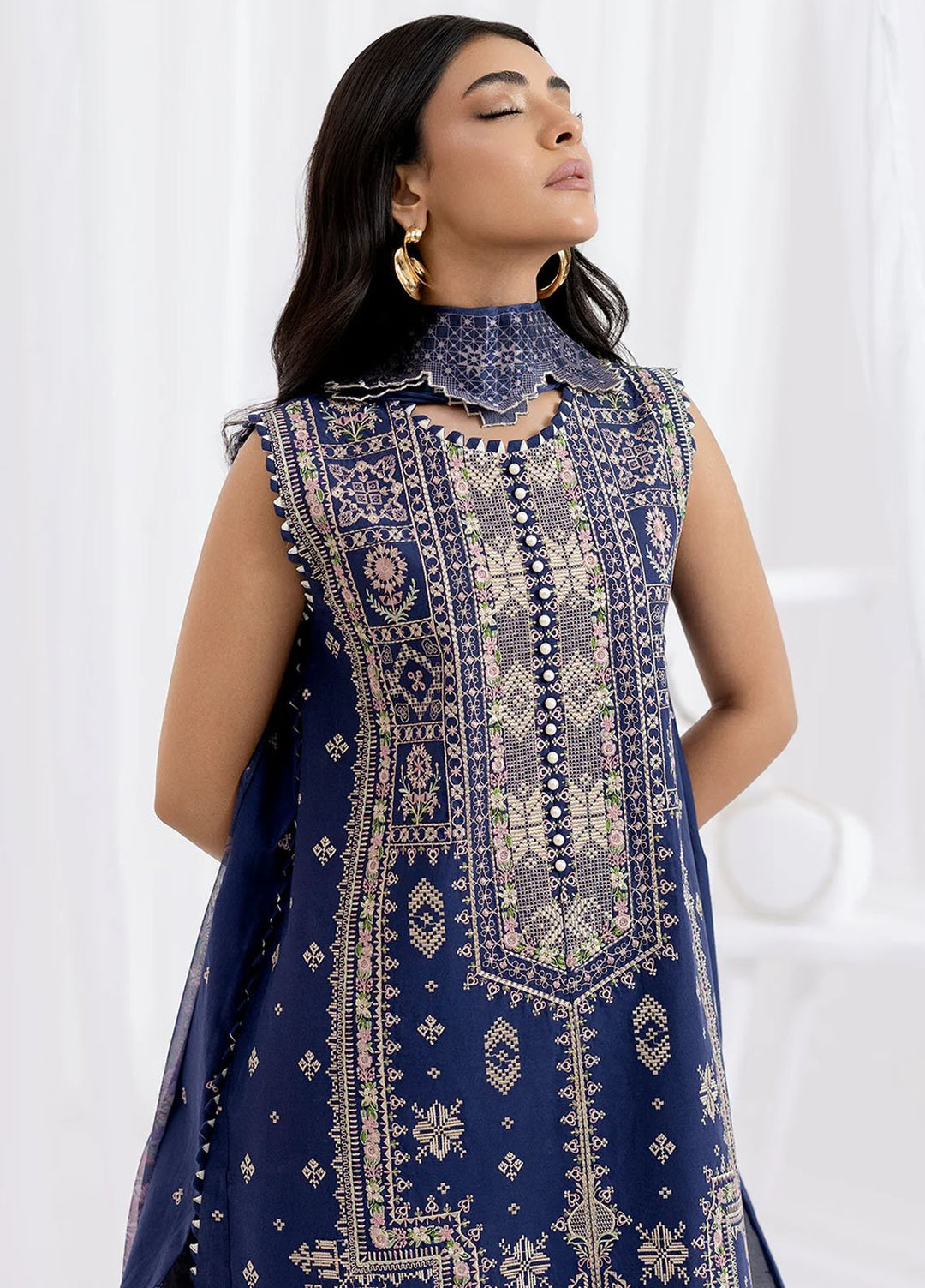 Fiona Embroidered Lawn Suits Unstitched 3 Piece Azura - Summer Collection