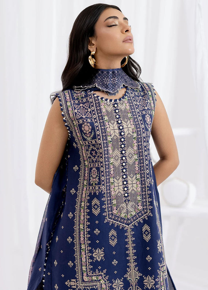 Fiona Embroidered Lawn Suits Unstitched 3 Piece Azura - Summer Collection