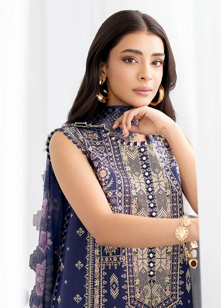 Fiona Embroidered Lawn Suits Unstitched 3 Piece Azura - Summer Collection