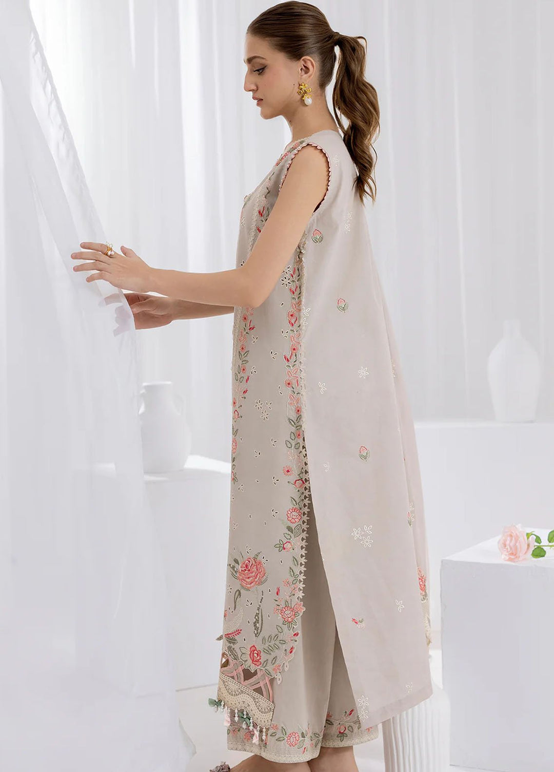 Fiona Embroidered Lawn Suits Unstitched 3 Piece Bianca - Summer Collection
