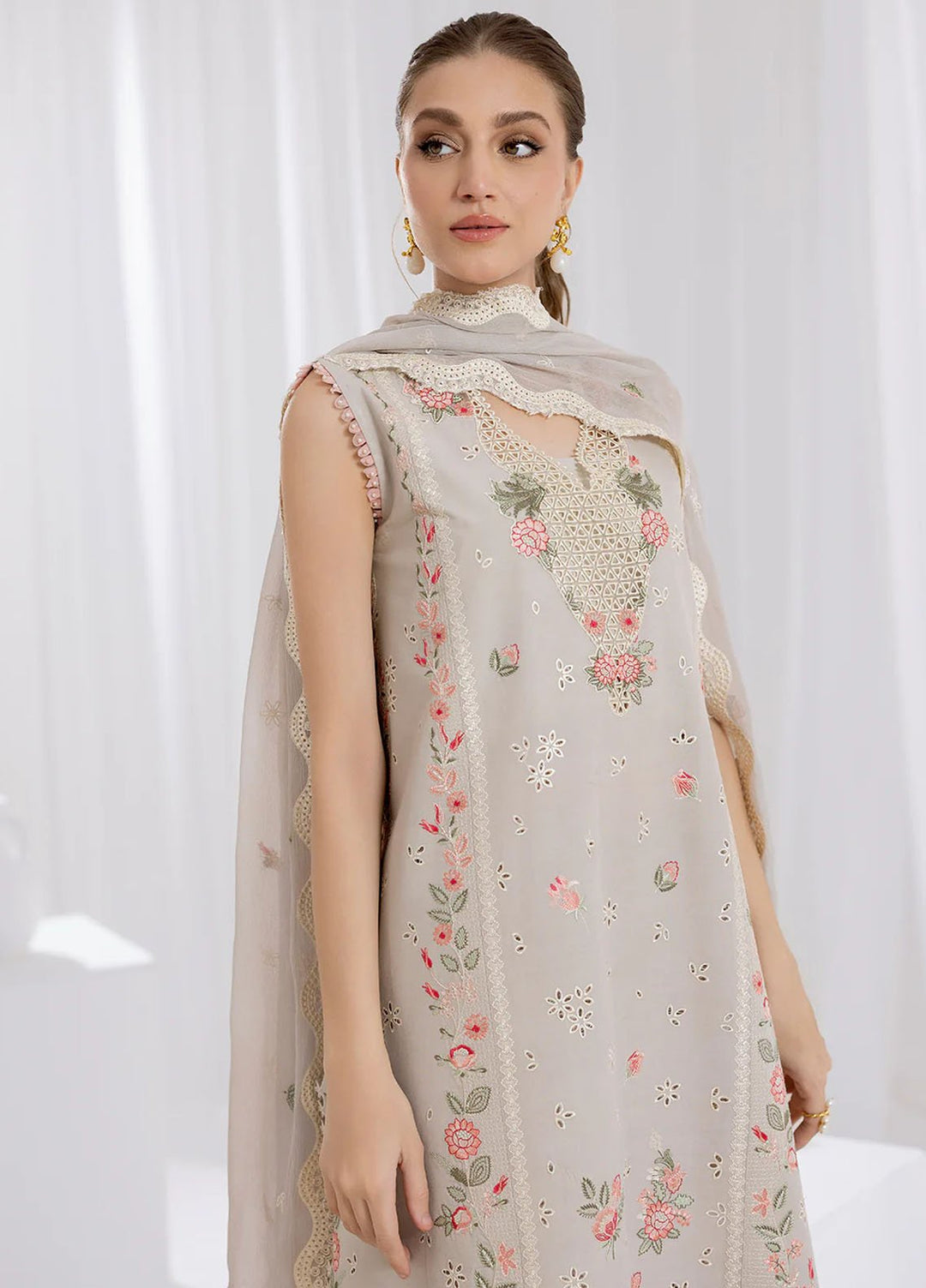 Fiona Embroidered Lawn Suits Unstitched 3 Piece Bianca - Summer Collection