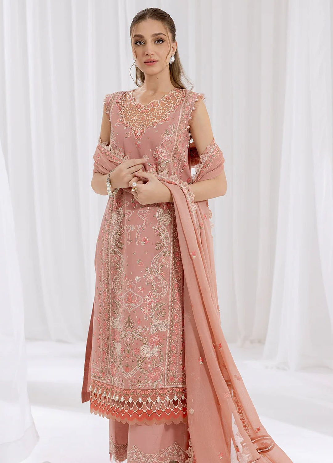 Fiona Embroidered Lawn Suits Unstitched 3 Piece Elise - Summer Collection