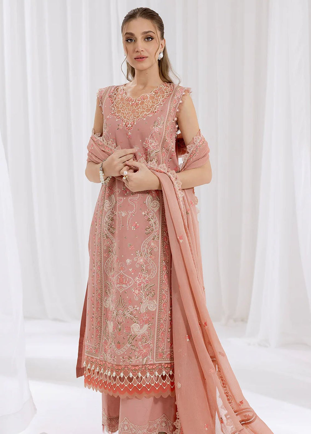 Fiona Embroidered Lawn Suits Unstitched 3 Piece Elise - Summer Collection