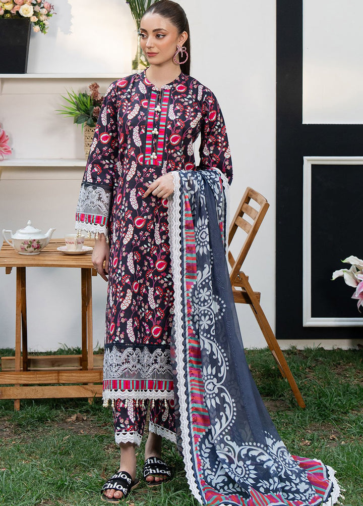 Fiona Embroidered Lawn Suits Unstitched 3 Piece Hydrangea - Summer Collection