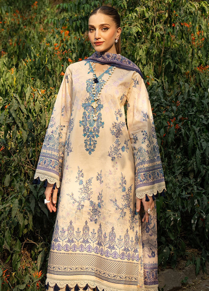 Fiona Embroidered Lawn Suits Unstitched 3 Piece Magnolia - Summer Collection