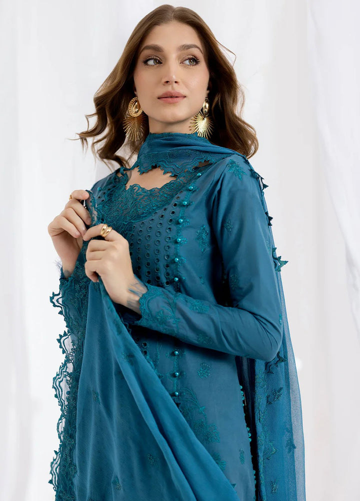 Fiona Embroidered Lawn Suits Unstitched 3 Piece Saphira - Summer Collection