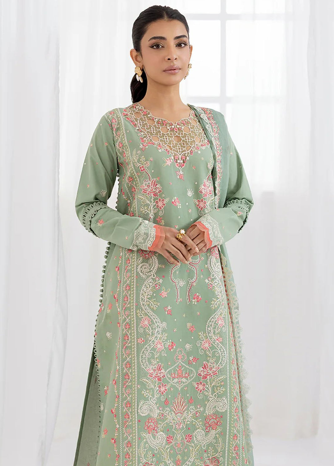 Fiona Embroidered Lawn Suits Unstitched 3 Piece Silva - Summer Collection