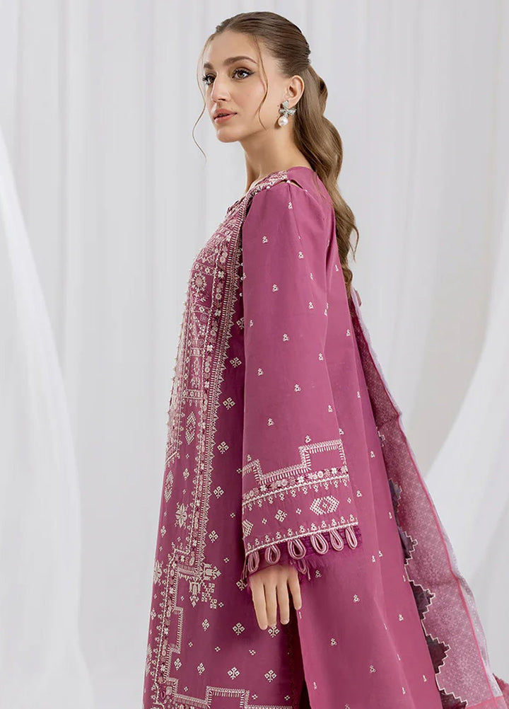 Fiona Embroidered Lawn Suits Unstitched 3 Piece Violette - Summer Collection