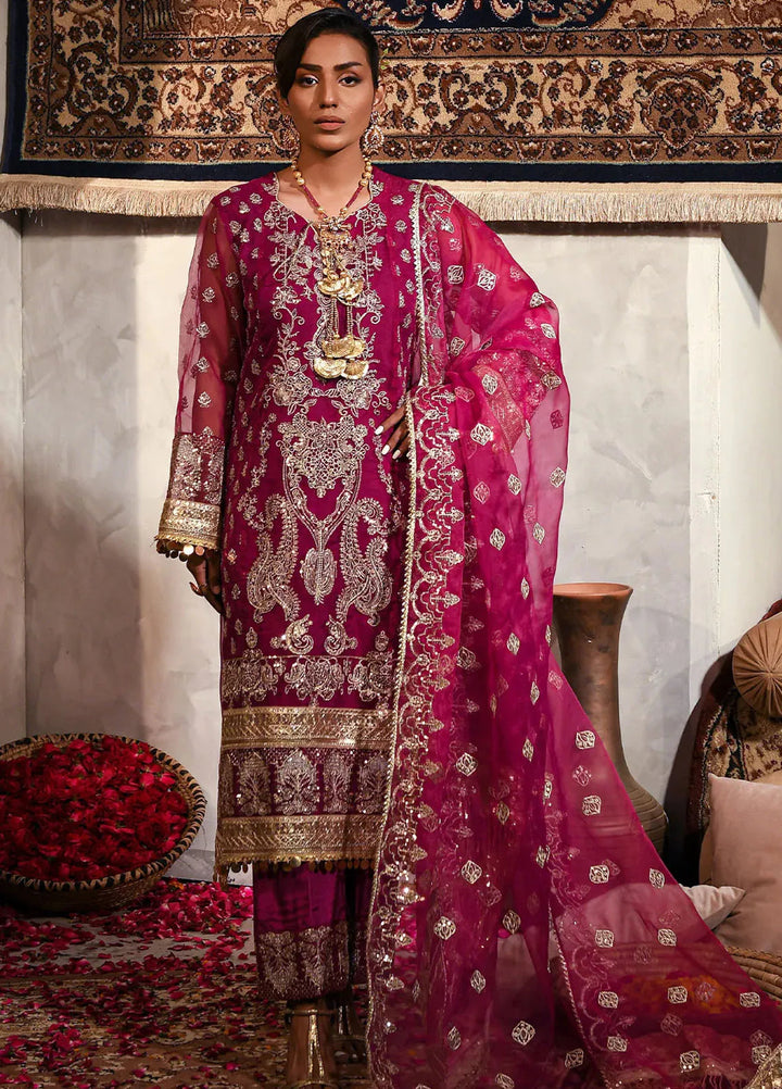 Fiona Embroidered Organza Suits Unstitched 4 Piece Bonsai - Formals Collection