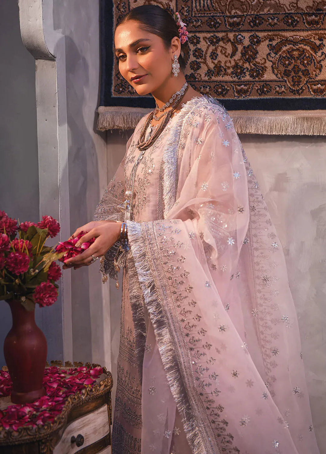 Fiona Embroidered Organza Suits Unstitched 4 Piece Marvel - Formals Collection