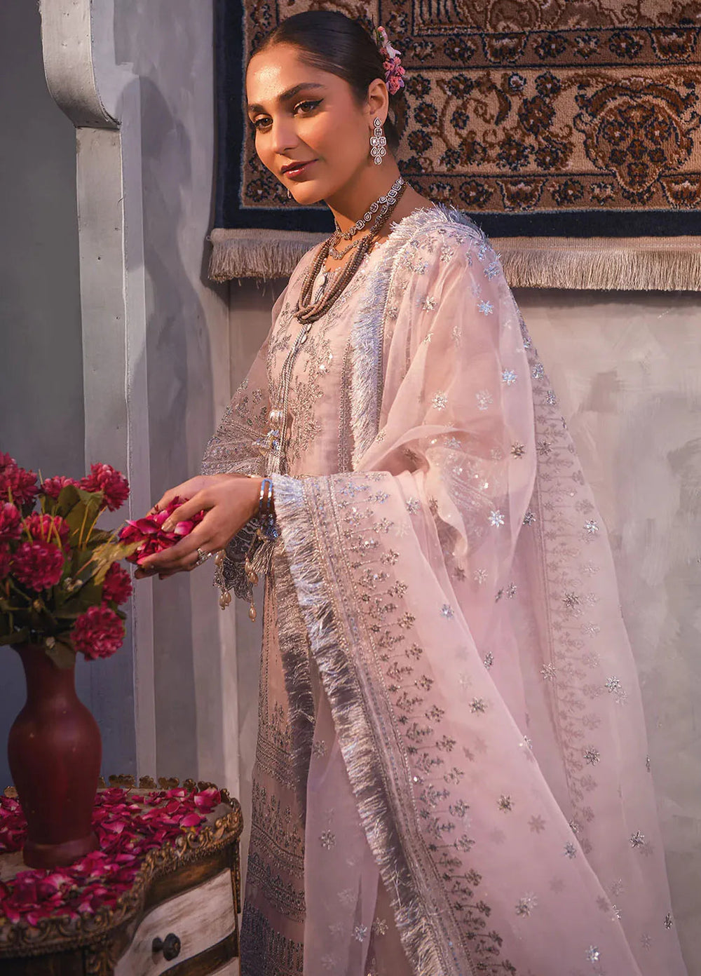 Fiona Embroidered Organza Suits Unstitched 4 Piece Marvel - Formals Collection