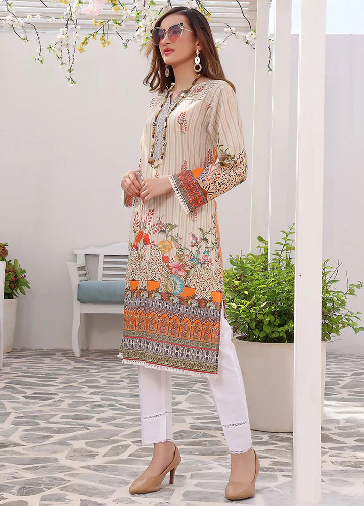 Fiona Pret Casual Lawn Kurti Skin Melanite