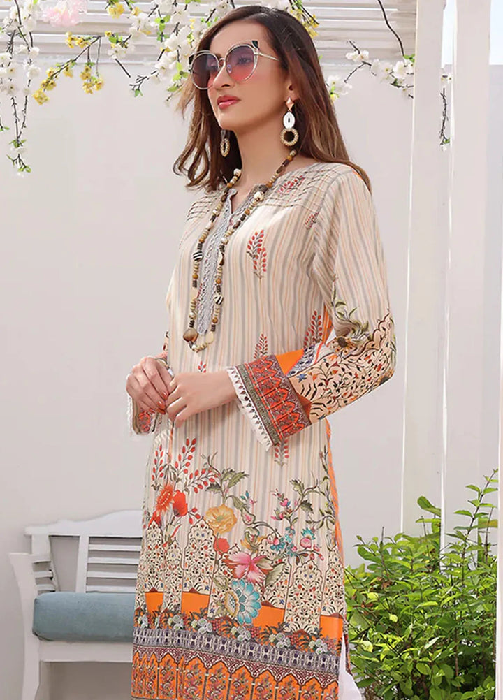 Fiona Pret Casual Lawn Kurti Skin Melanite