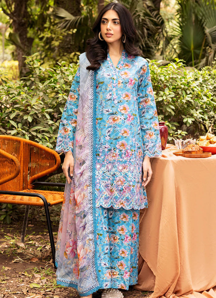 Fiona Pret Chikankari Lawn 3 Piece Suit Fiordaliso
