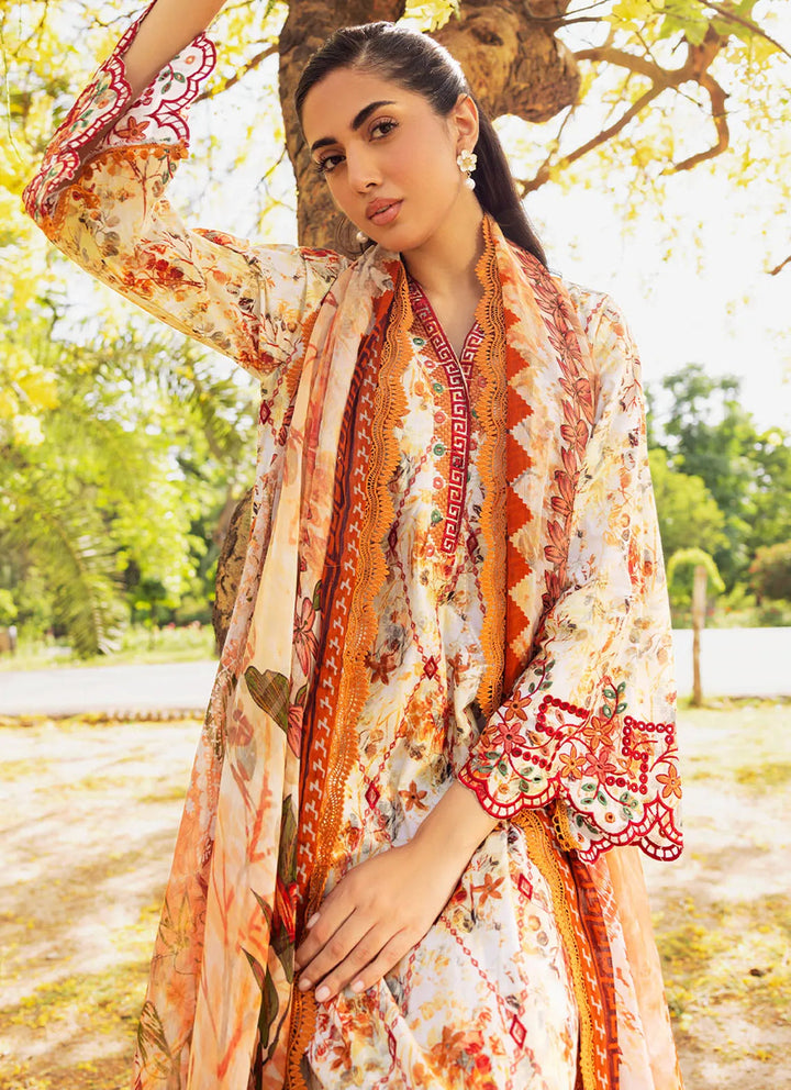 Fiona Pret Chikankari Lawn 3 Piece Suit Gelsomino