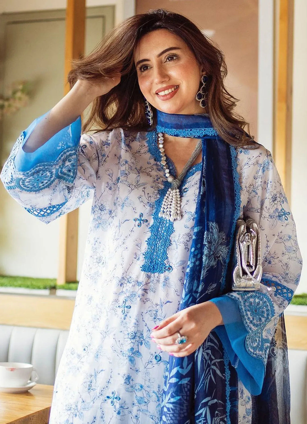 Fiona Pret Chikankari Lawn 3 Piece Suit Margherita