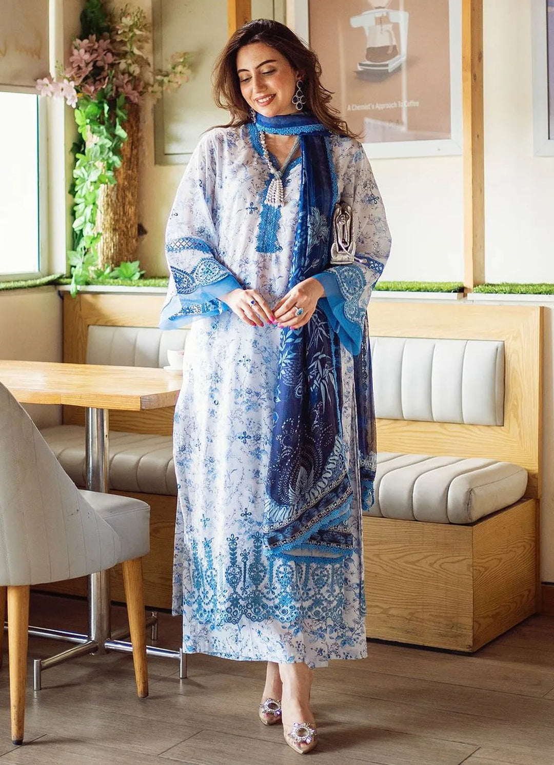 Fiona Pret Chikankari Lawn 3 Piece Suit Margherita