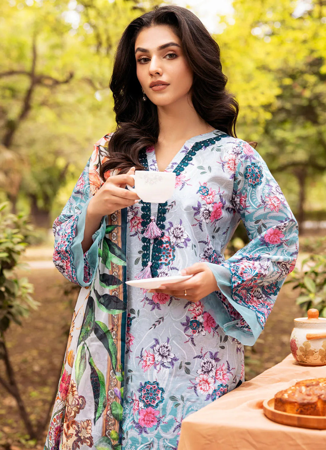 Fiona Pret Chikankari Lawn 3 Piece Suit Narciso