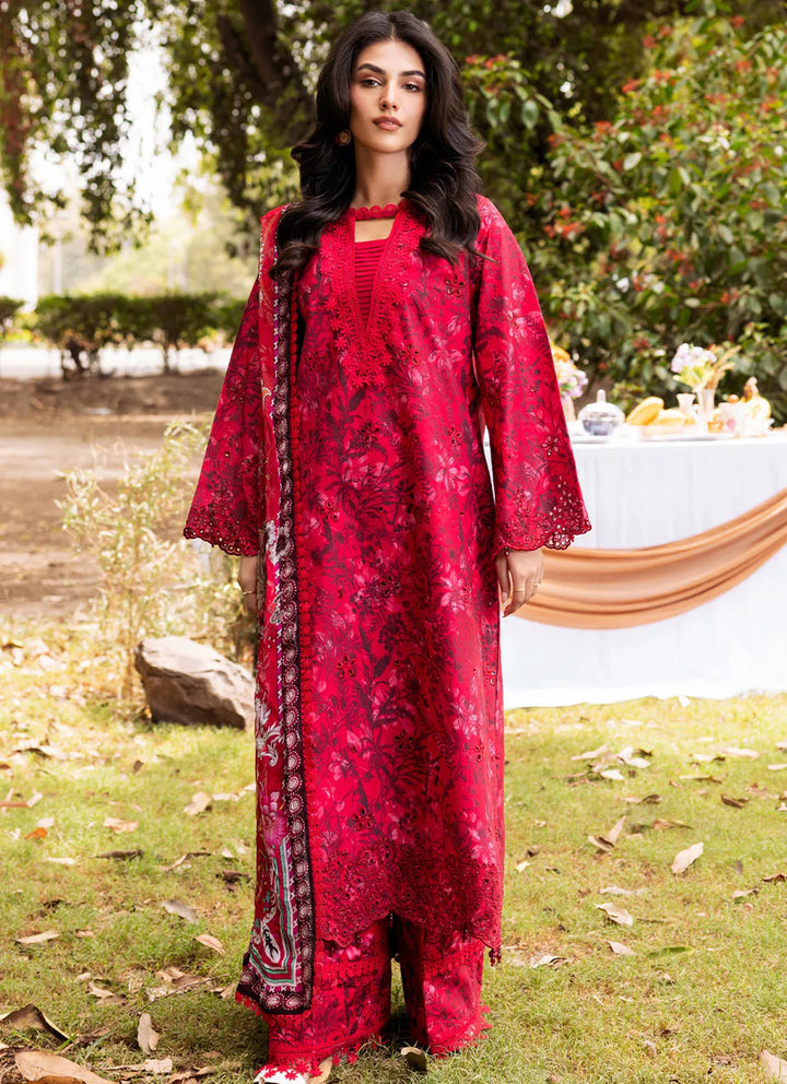 Fiona Pret Chikankari Lawn 3 Piece Suit Rosa