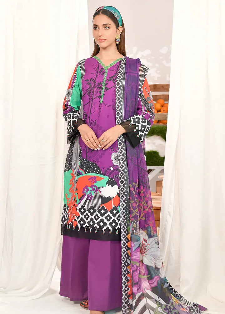 Fiona Pret Printed Lawn 2 Piece Suit Terracotta