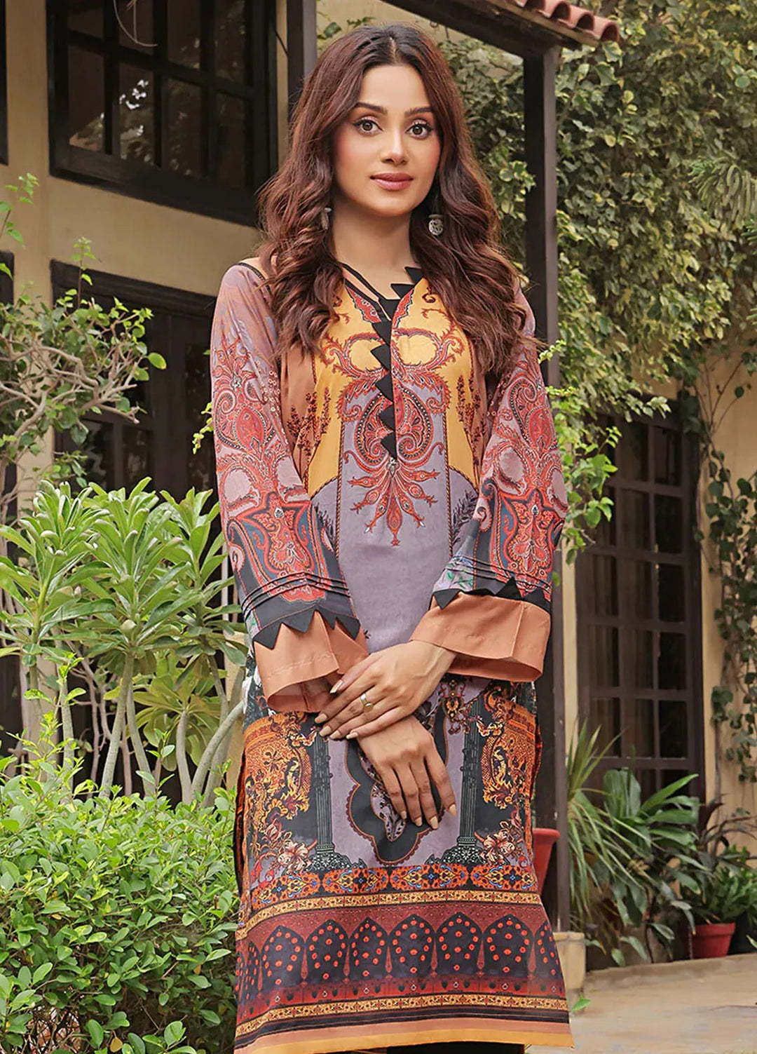 Fiona Pret Printed Lawn Kurti Forest