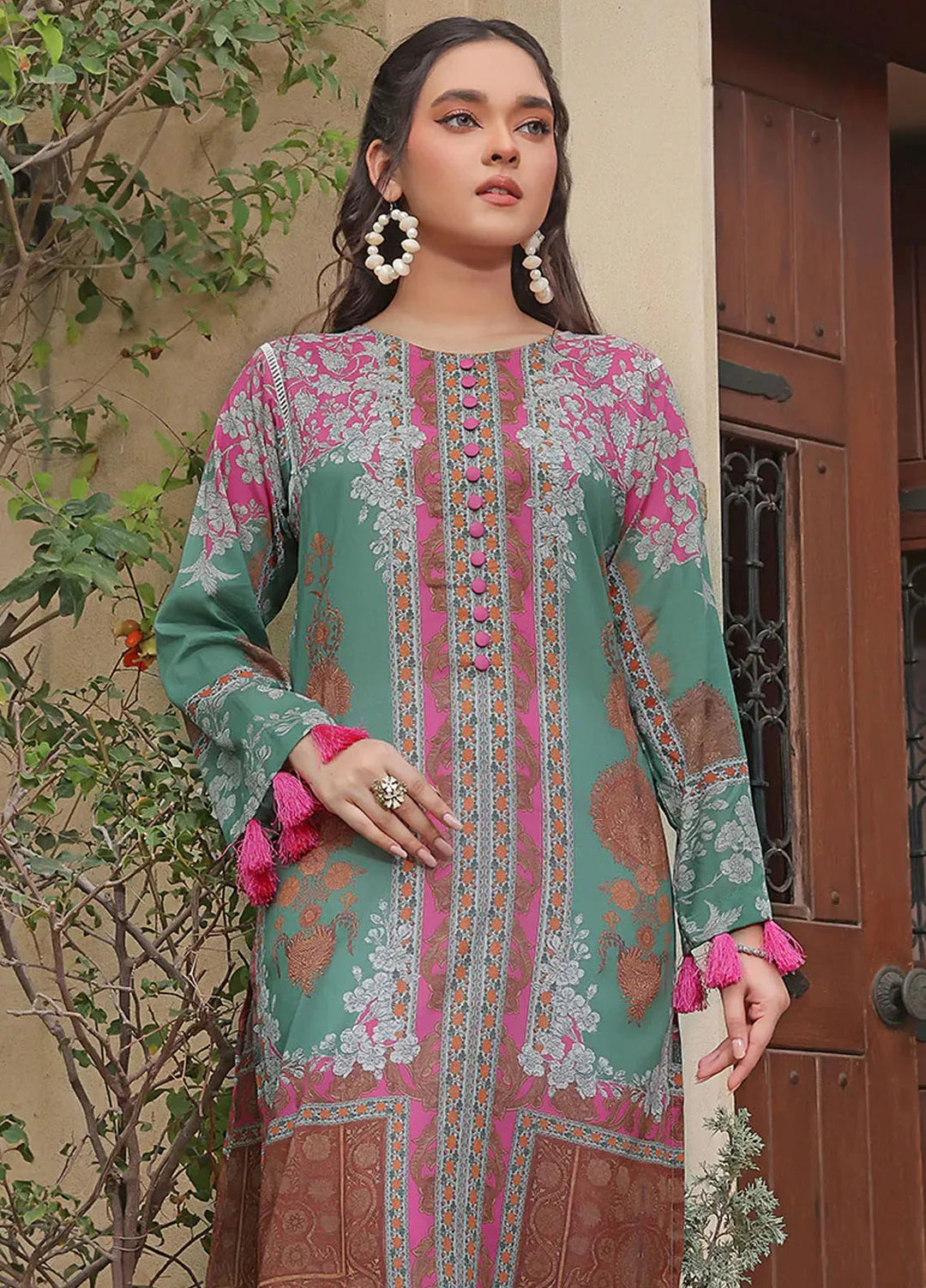 Fiona Pret Printed Lawn Kurti Pansy