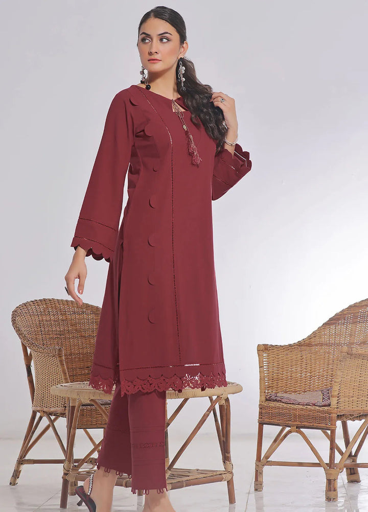 Fiona Pret Solids Khaddar 2 Piece Suit Geranium