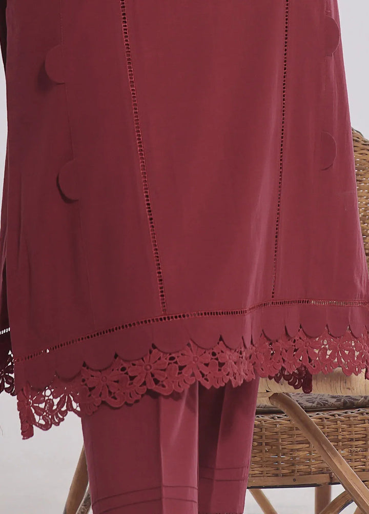 Fiona Pret Solids Khaddar 2 Piece Suit Geranium