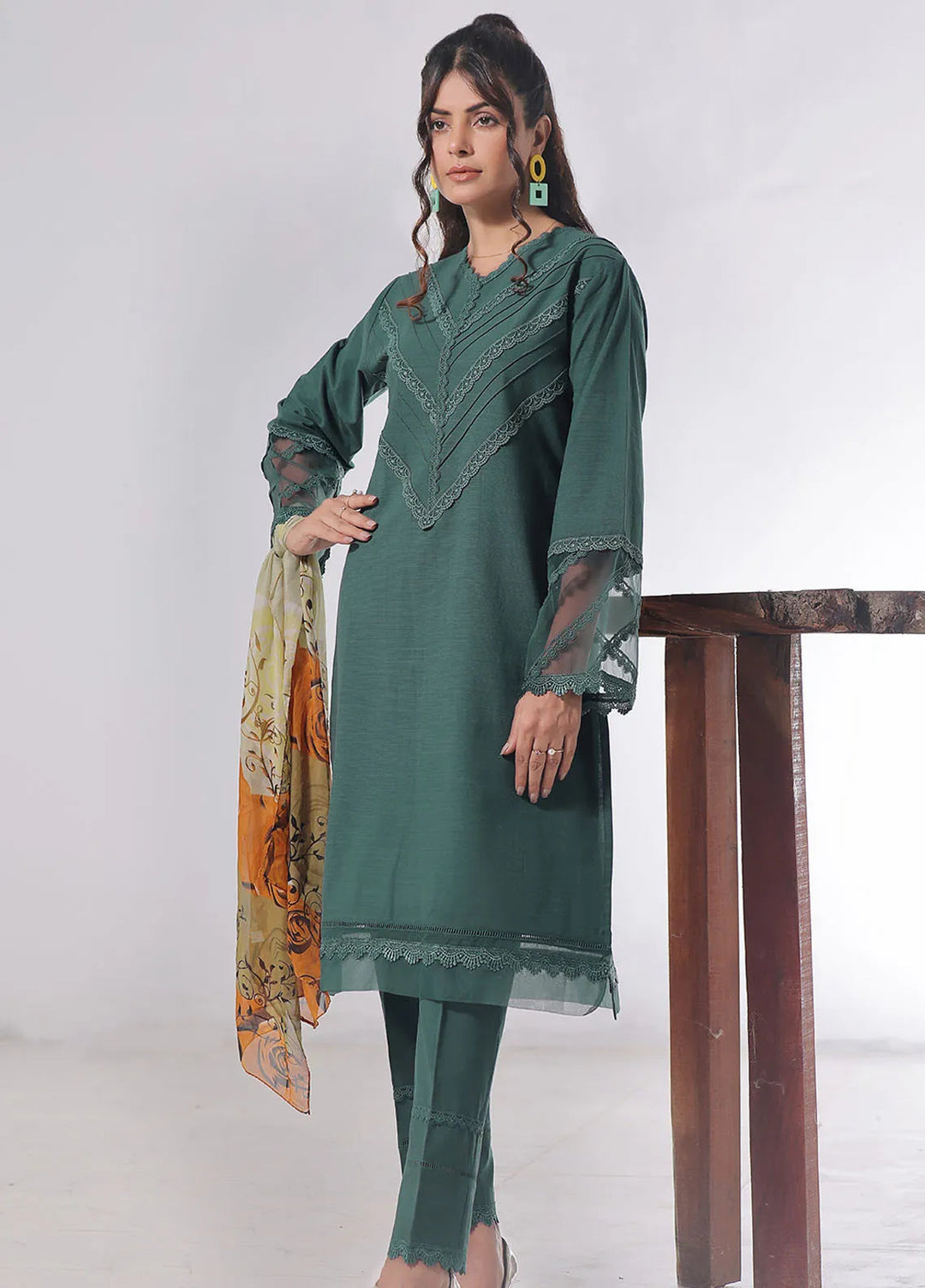 Fiona Pret Solids Khaddar 2 Piece Suit Hollyhock