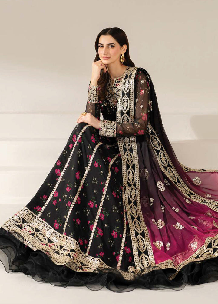 Fiorella by Farasha Embroidered Chiffon Suits Unstitched 3 Piece FSH25FF D-04 Fuchsia Night - Formals Collection