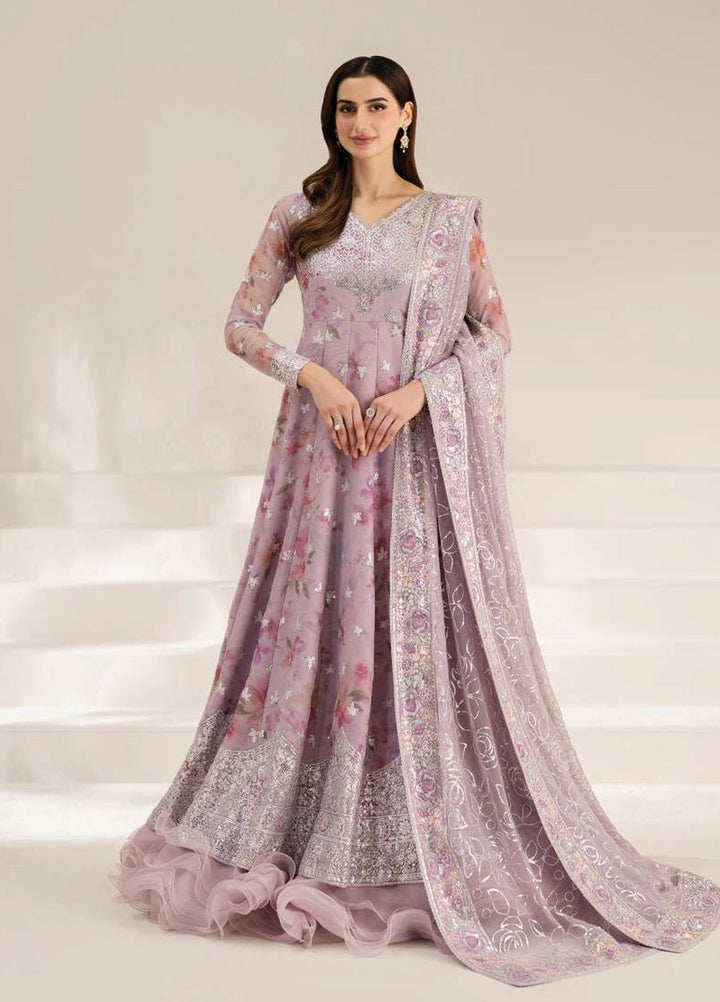 Fiorella by Farasha Embroidered Chiffon Suits Unstitched 3 Piece FSH25FF D-05 Lilly Passion - Formals Collection