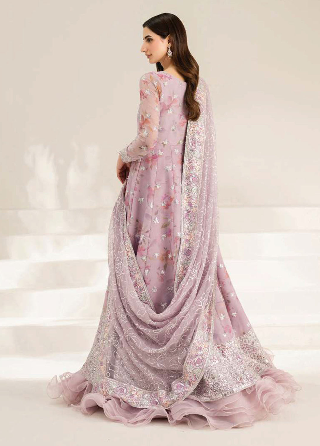 Fiorella by Farasha Embroidered Chiffon Suits Unstitched 3 Piece FSH25FF D-05 Lilly Passion - Formals Collection