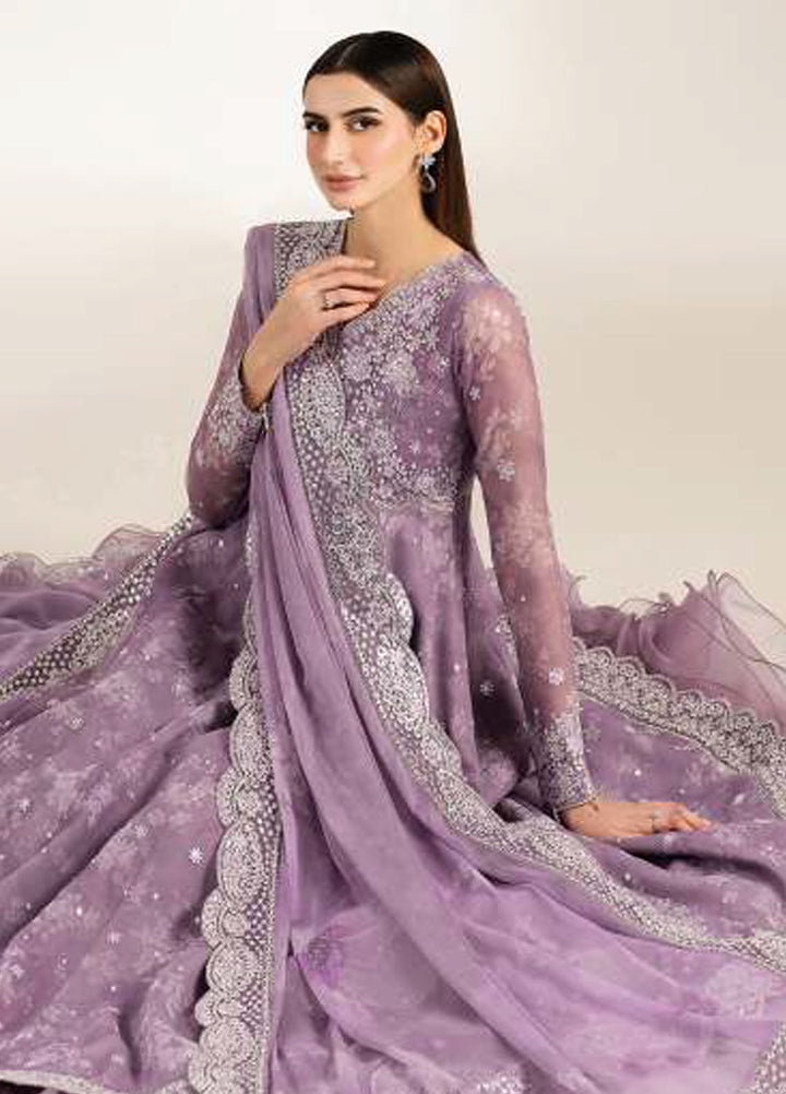 Fiorella by Farasha Embroidered Chiffon Suits Unstitched 3 Piece FSH25FF D-10 Violet Dream - Formals Collection