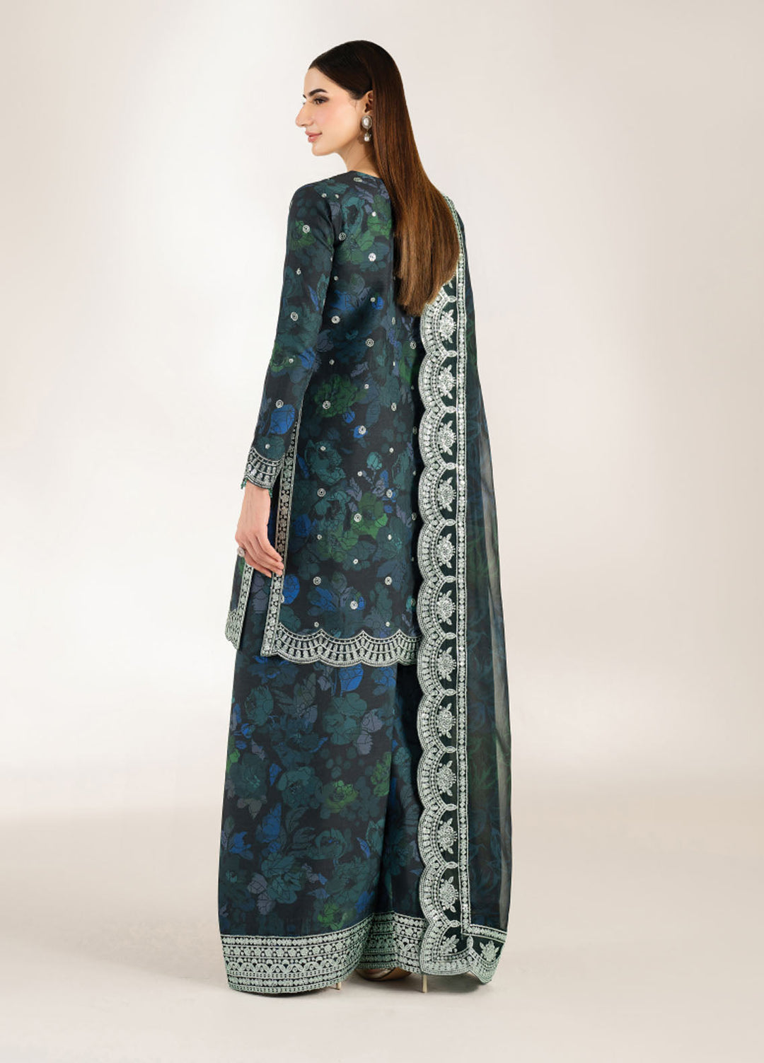 Fiorella by Farasha Embroidered Raw Silk Suits Unstitched 3 Piece FSH25FF D-01 Alora Charm - Formals Collection