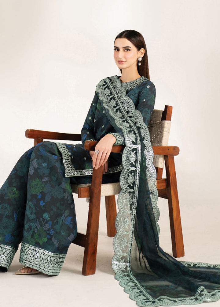 Fiorella by Farasha Embroidered Raw Silk Suits Unstitched 3 Piece FSH25FF D-01 Alora Charm - Formals Collection
