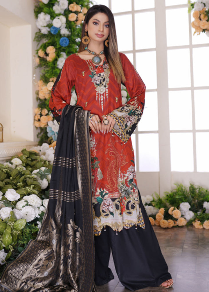 Firdous Fashion Printed Lawn Suits Unstitched 3 Piece FF24L F-04 Amber Finery - Summer Collection
