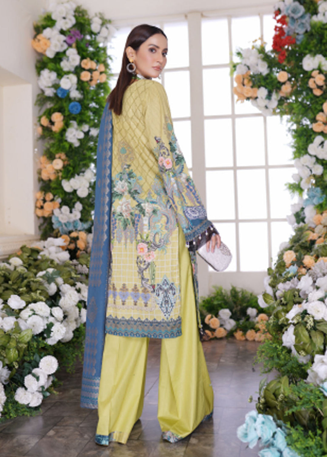 Firdous Fashion Printed Lawn Suits Unstitched 3 Piece FF24L F-06 Amber Dijon - Summer Collection