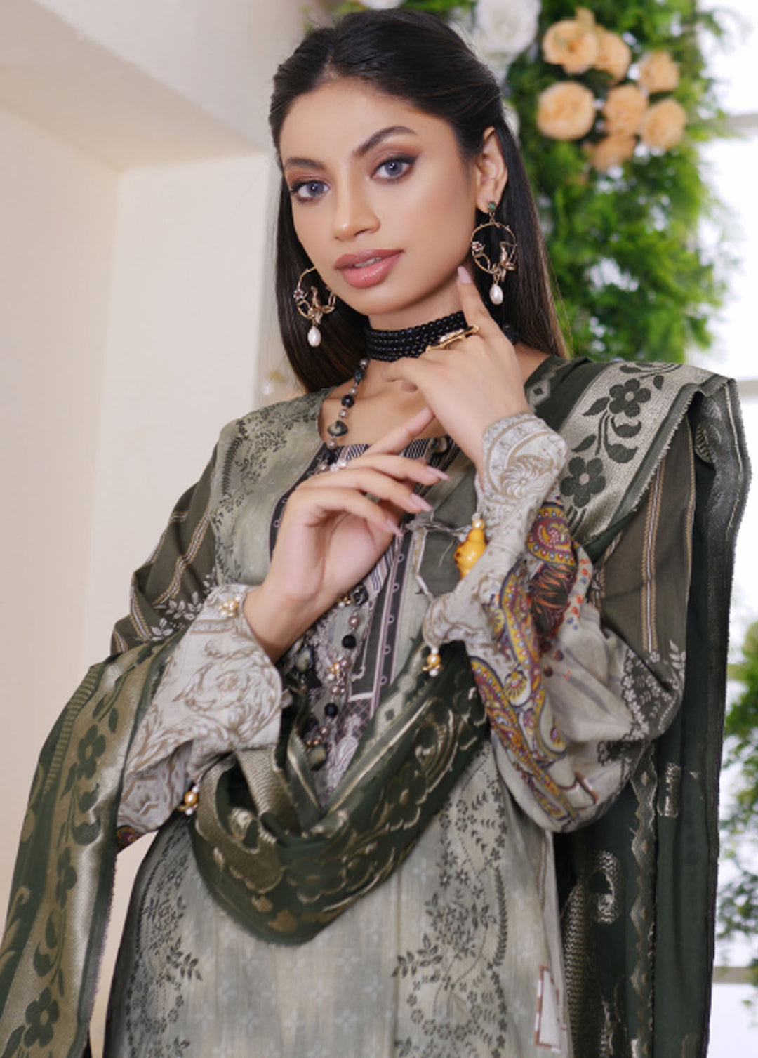 Firdous Fashion Printed Lawn Suits Unstitched 3 Piece FF24L F-07 Avan Plant - Summer Collection