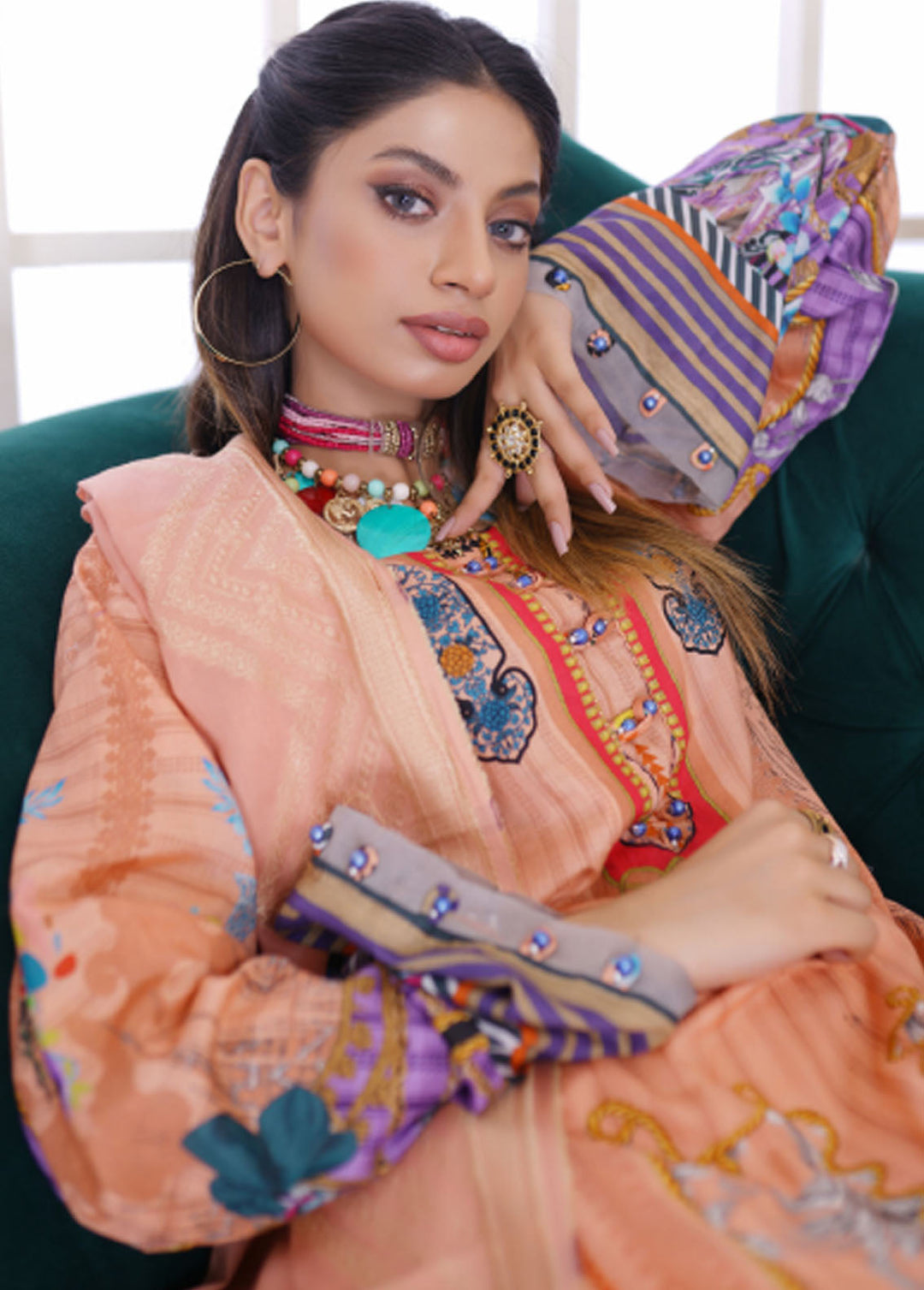 Firdous Fashion Printed Lawn Suits Unstitched 3 Piece FF24L F-09 Bismoclite - Summer Collection