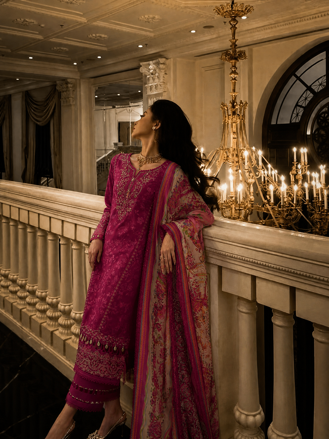 Ariya by Kanwal Malik Unstitched Embroidered Luxury Lawn 3 Piece Suit KM26UA D-7 AVELYN - Summer Collection